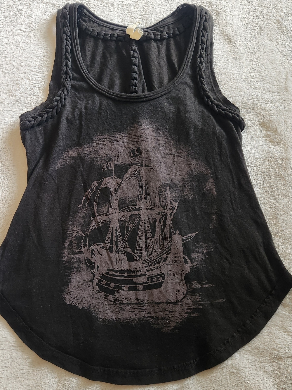We The Free Witch Craft Tank in Washed Black Combo Size S